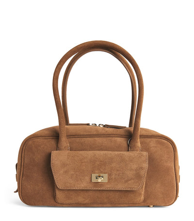 Harrods Sandro Paris Ezmehralda Suede Top-Handle Bag- Buy online at McGrocer
