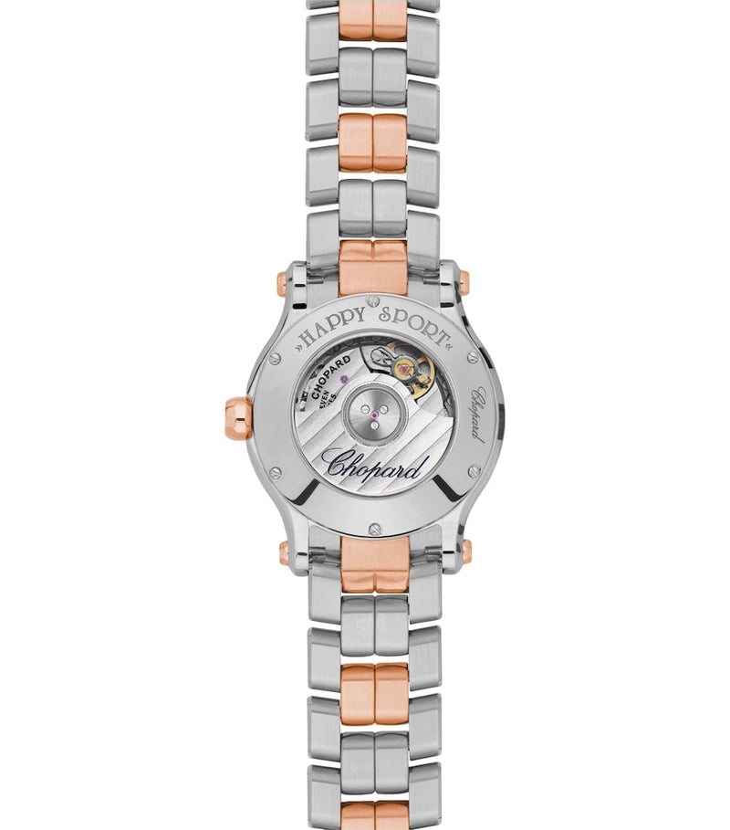 Chopard Happy Sport automatic watch 33mm rose gold stainless steel (British brand)