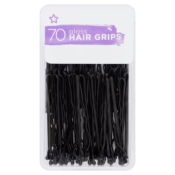 Superdrug hair grips black 70 pieces - British product