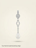 Vivienne Westwood orb brass single earring with pearl, UK version