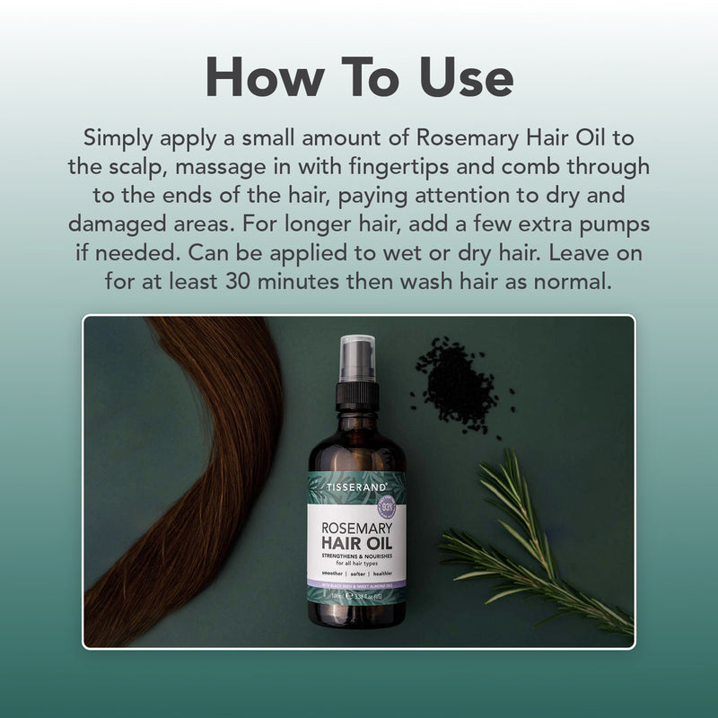 Tisserand natural rosemary hair oil 100ml (British brand)