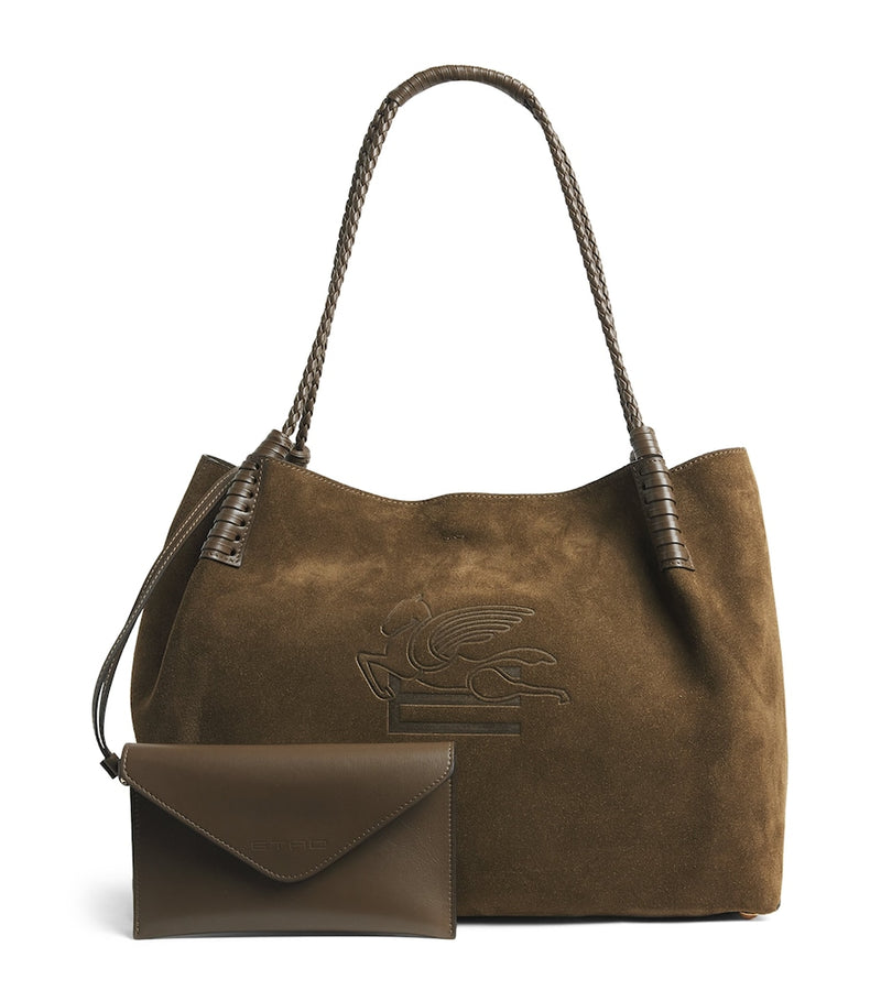 Etro medium suede Libra shoulder bag, imported from the UK