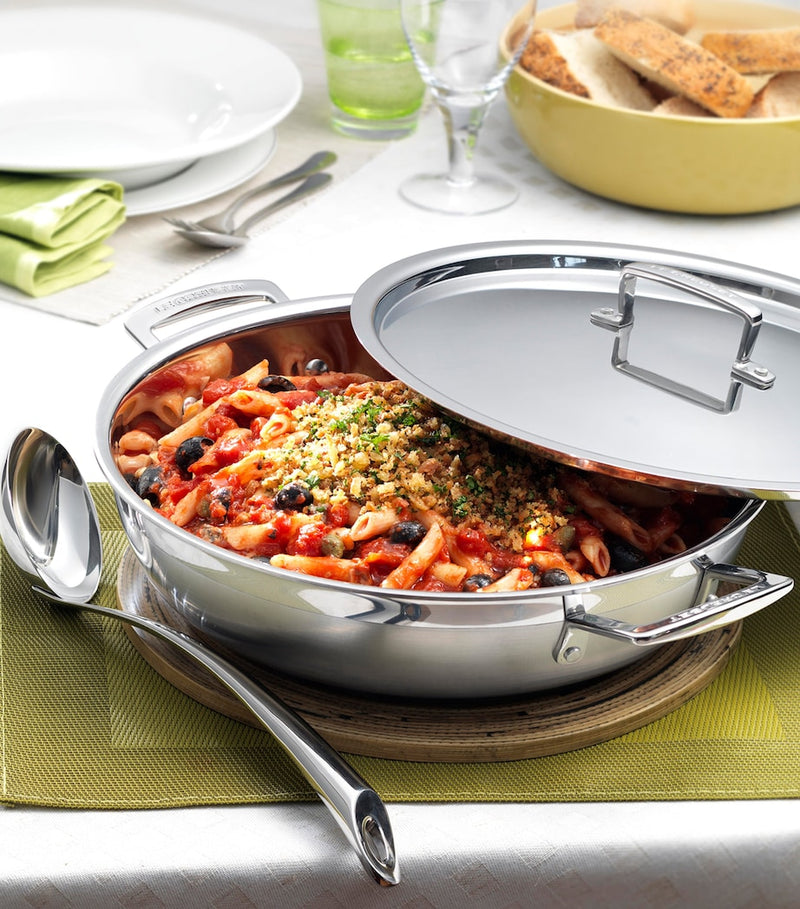 Le Creuset 3-ply shallow casserole dish 26cm, imported from the UK