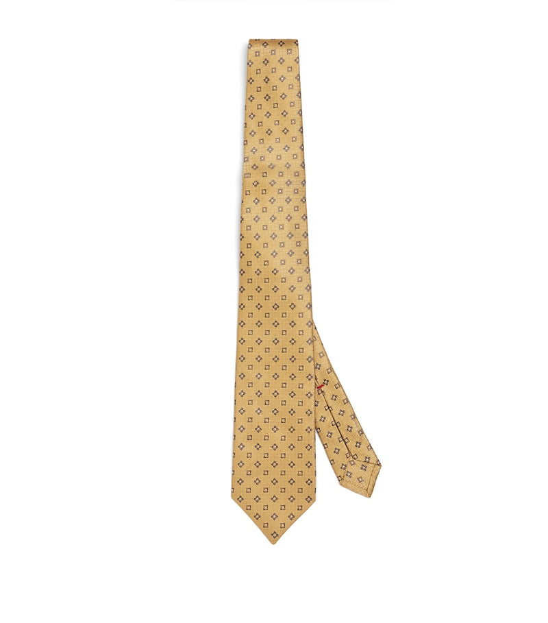 Isaia silk tie jacquard 6cm, UK version