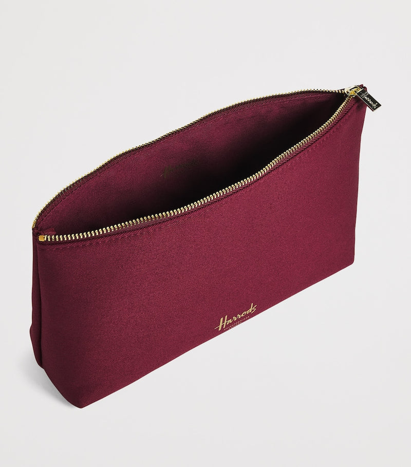 Harrods medium cotton logo cosmetics bag, imported from the UK