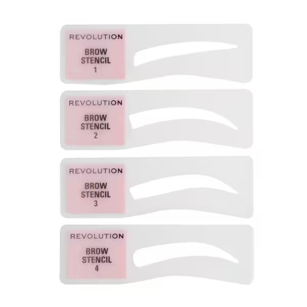 Revolution Stamp & Go Brow Kit Dark Brown, imported from the UK