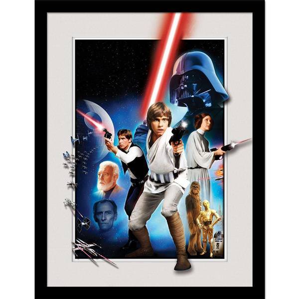 Star Wars montage framed print, imported from the UK