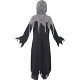 Smiffys Grim Reaper child costume with black cloak and hood, UK version