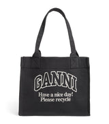 Harrods GANNI Large Recycled Cotton Tote Bag- Buy online at McGrocer