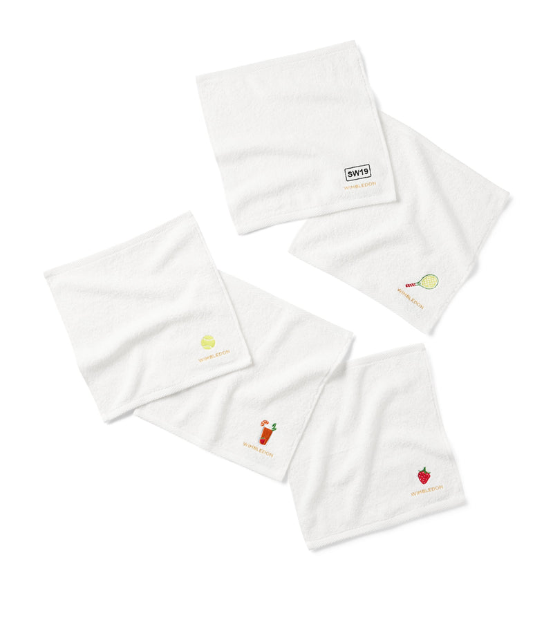 Christy Wimbledon face cloths pack of 5 cotton 600gsm - British product