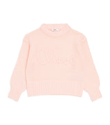 Pull Chloé Kids en laine et cachemire avec logo (4-14 ans)