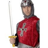 Smiffys Knights Sword 62cm silver straight hilt, imported from the UK