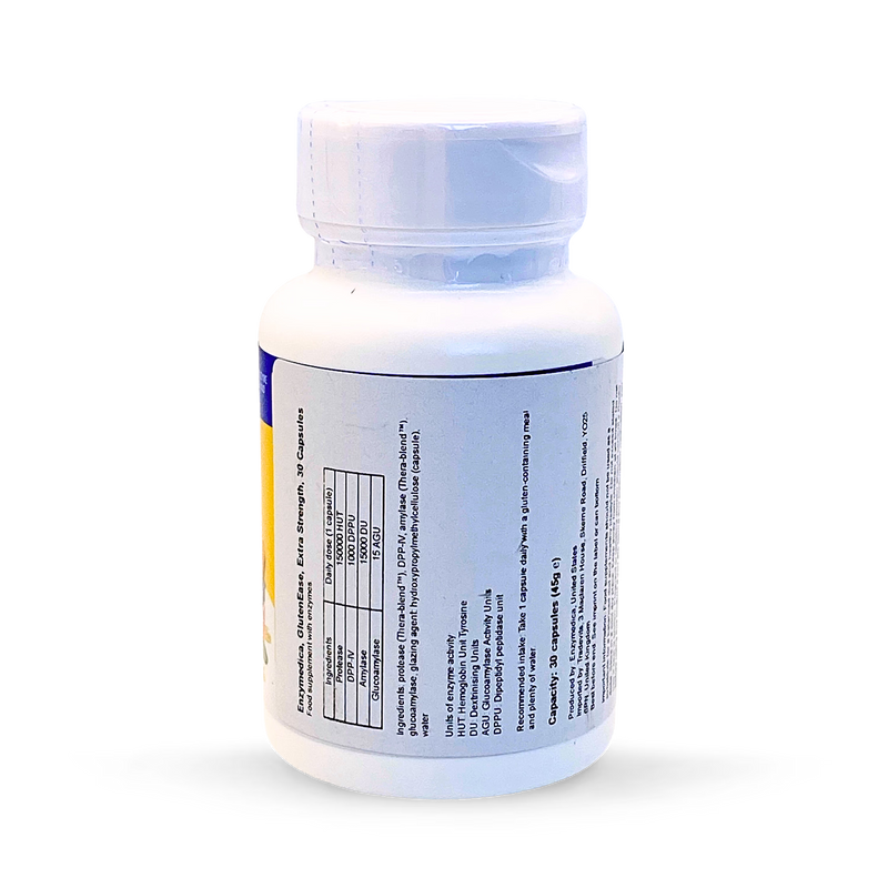 Enzymedica GlutenEase Extra Strength 30 capsules, imported from the UK