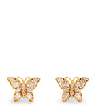 Suzanne Kalan mini butterfly stud earrings yellow gold diamond - British product