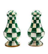 Harrods MacKenzie-Childs Large Emerald Check Salt and Pepper Shakers- Buy online at McGrocer