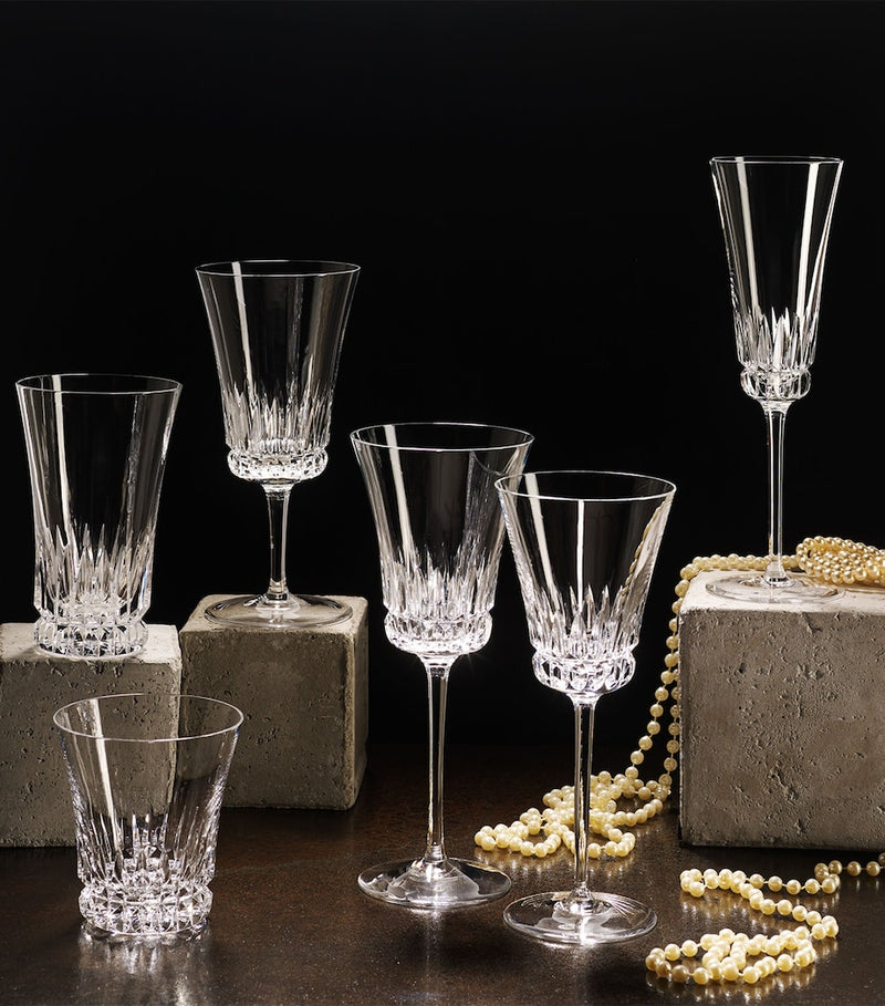 Villeroy & Boch set of two cut-crystal water goblets, 250ml capacity (British brand)