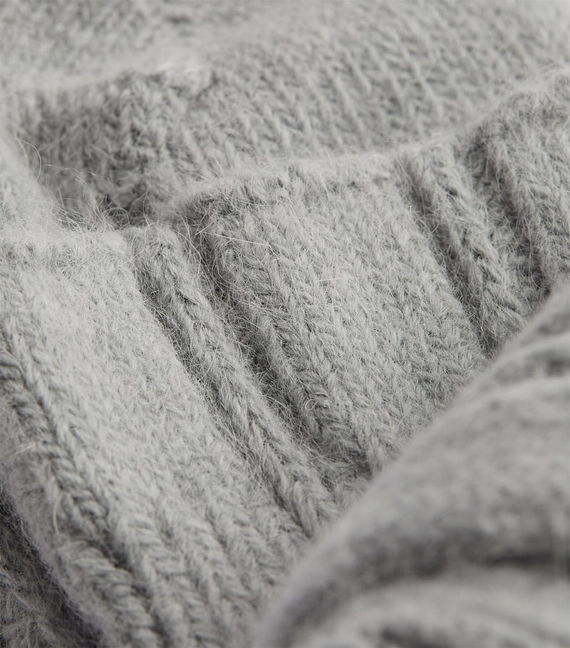 Falke knitted bed socks with angora blend - British product