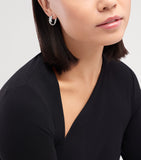 Bvlgari Serpenti Viper hoop earrings in white gold with diamonds, UK version