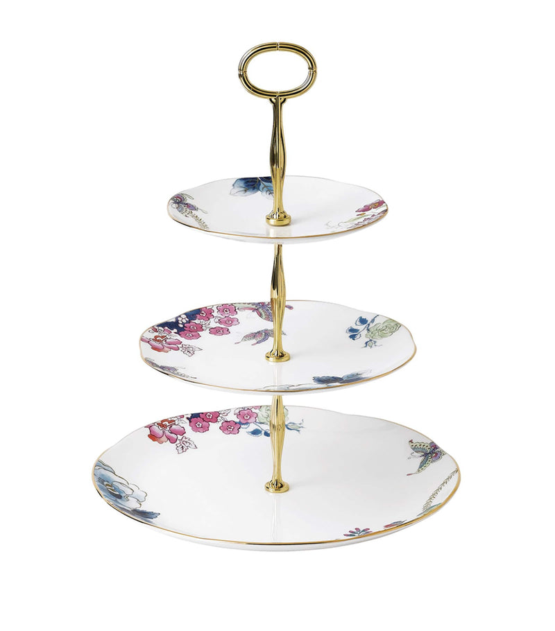 Wedgwood Butterfly Bloom 3-tier cake stand (British brand)