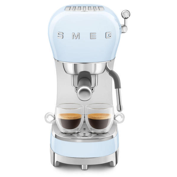 Smeg Pale Blue espresso machine, imported from the UK