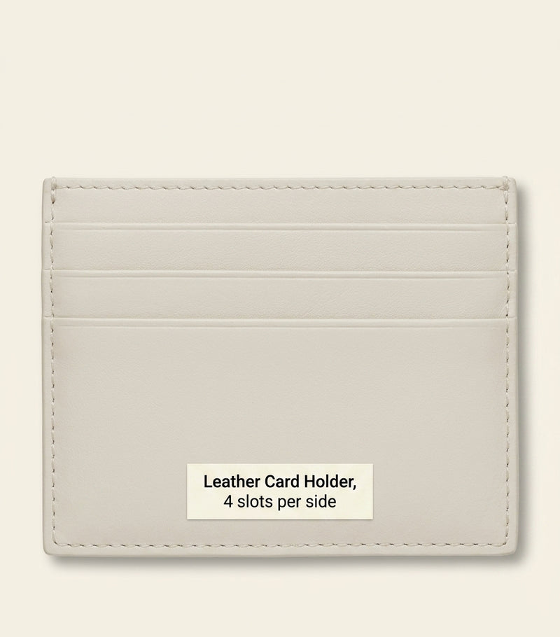 Prada leather logo card holder with six card slots, imported from the UK