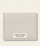 Prada leather logo card holder with six card slots, imported from the UK