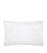 Harrods Bolster Pillowcase with Braid Motif in Egyptian Cotton, 13cm x 41cm- Buy online at McGrocer