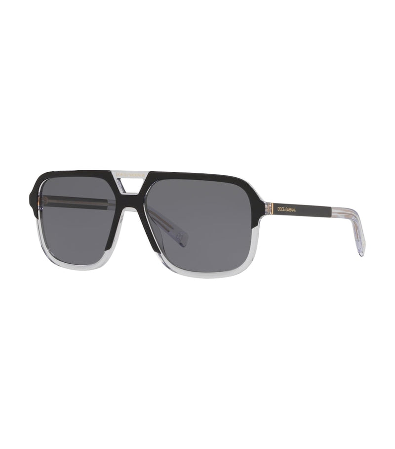 Dolce&Gabbana Angel sunglasses oversized acetate with logo, imported from the UK
