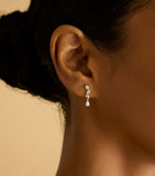 Astrid & Miyu diamond earrings 14k white gold (British brand)