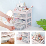 Livingandhome plastic makeup organizer with 3 drawers - British product