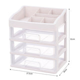 Livingandhome plastic makeup organizer with 3 drawers - British product