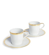 Harrods Ralph Lauren Home Wilshire Espresso Cup and Saucer (Set of 2)- Buy online at McGrocer