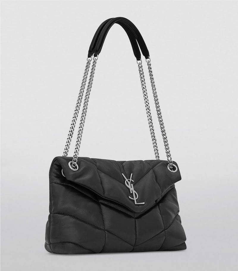 Saint Laurent Loulou shoulder bag small puffer matelassé (British brand)