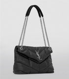 Saint Laurent Loulou shoulder bag small puffer matelassé (British brand)