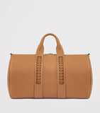 Aviteur leather woven-detail holdall - British product