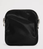 Dolce&Gabbana patent leather cross-body bag with silver-tone hardware - British product
