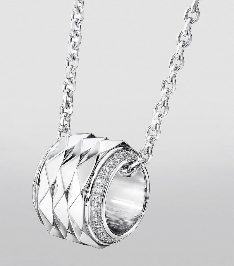 Graff 18kt white gold diamond pendant necklace, UK version