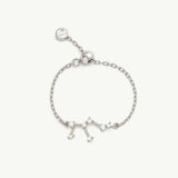 Superdrug MUCHV Silver Adjustable Ring With Leo Zodiac Constellation- Buy online at McGrocer