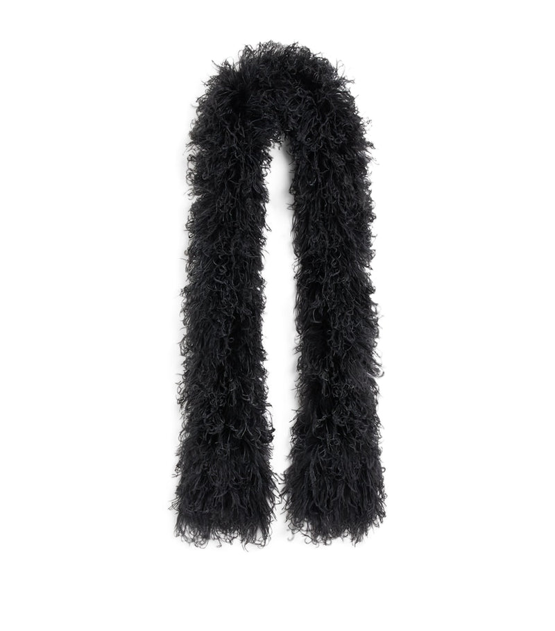 Valentino Garavani monochrome feather scarf 200cm, UK version