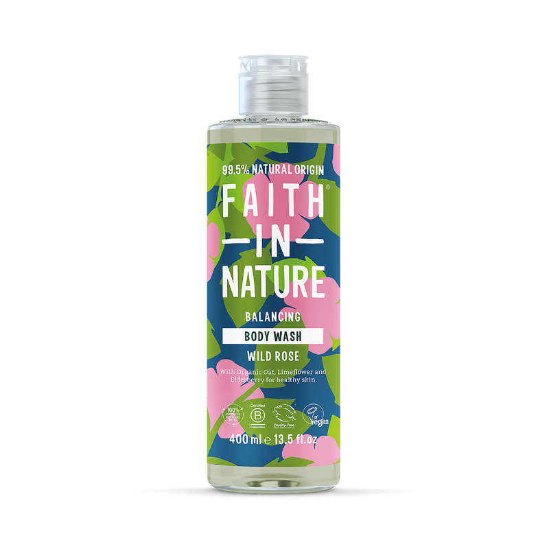 Faith In Nature Body Wash Wild Rose 400ml - British product