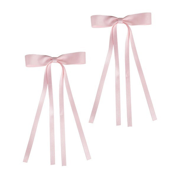 Brushworks Satin Hair Bow Pink Duo - British product