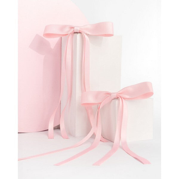 Brushworks Satin Hair Bow Pink Duo - British product