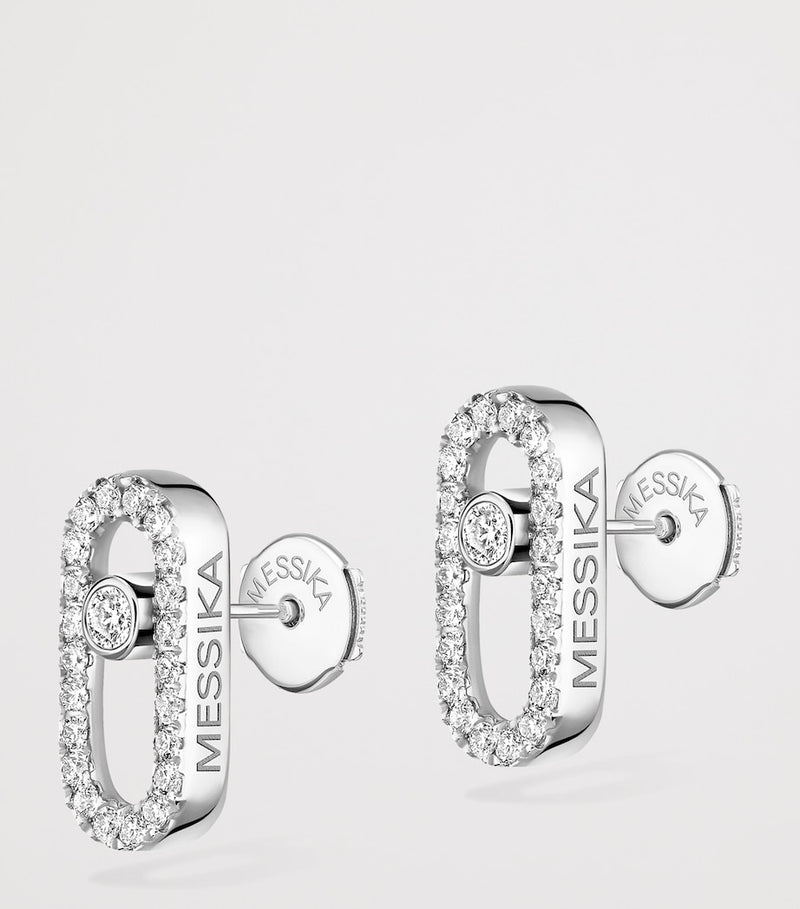Messika Move Uno white gold diamond stud earrings 0.16ct - British product