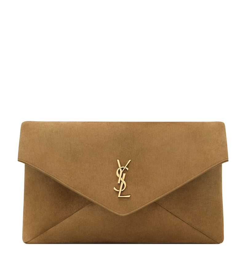 Saint Laurent Cassandre suede envelope pouch (British brand)