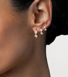 David Morris diamond hoop earrings 8mm, imported from the UK