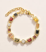 Harrods Nialaya Jewelry Gold-Plated Bracelet with Multicolour Zirconia Stones- Buy online at McGrocer