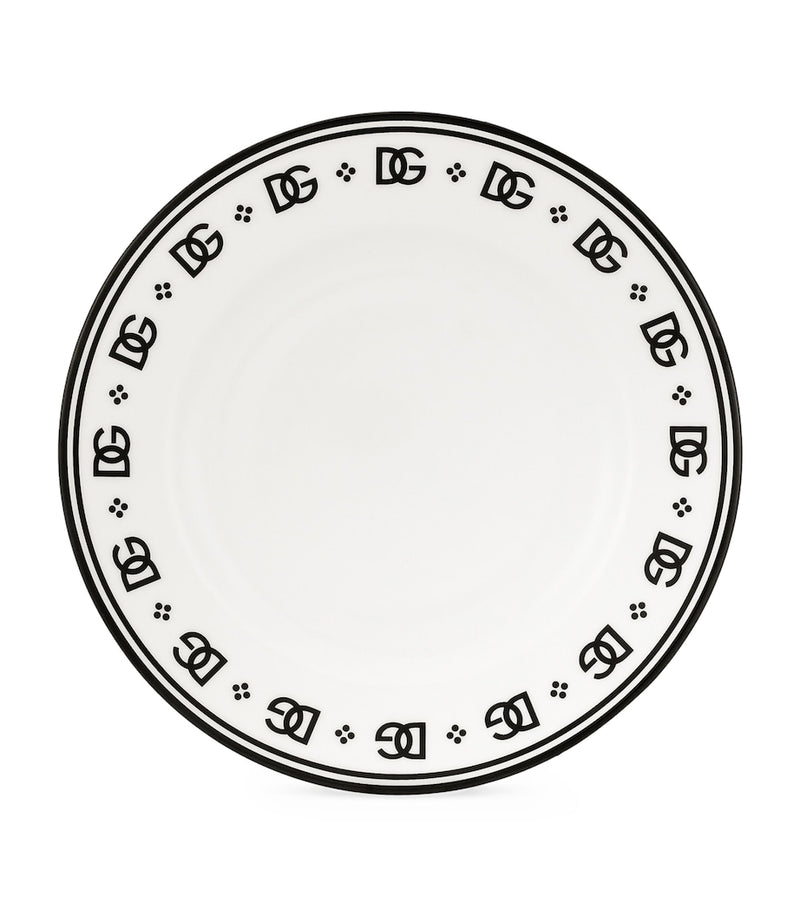 Dolce&Gabbana DG Logo Soup Plates, set of 2, 20cm - British product