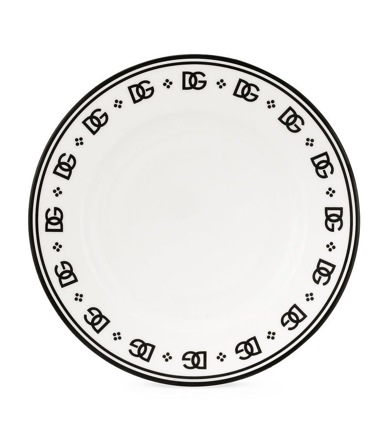 Dolce&Gabbana DG Logo Soup Plates, set of 2, 20cm - British product