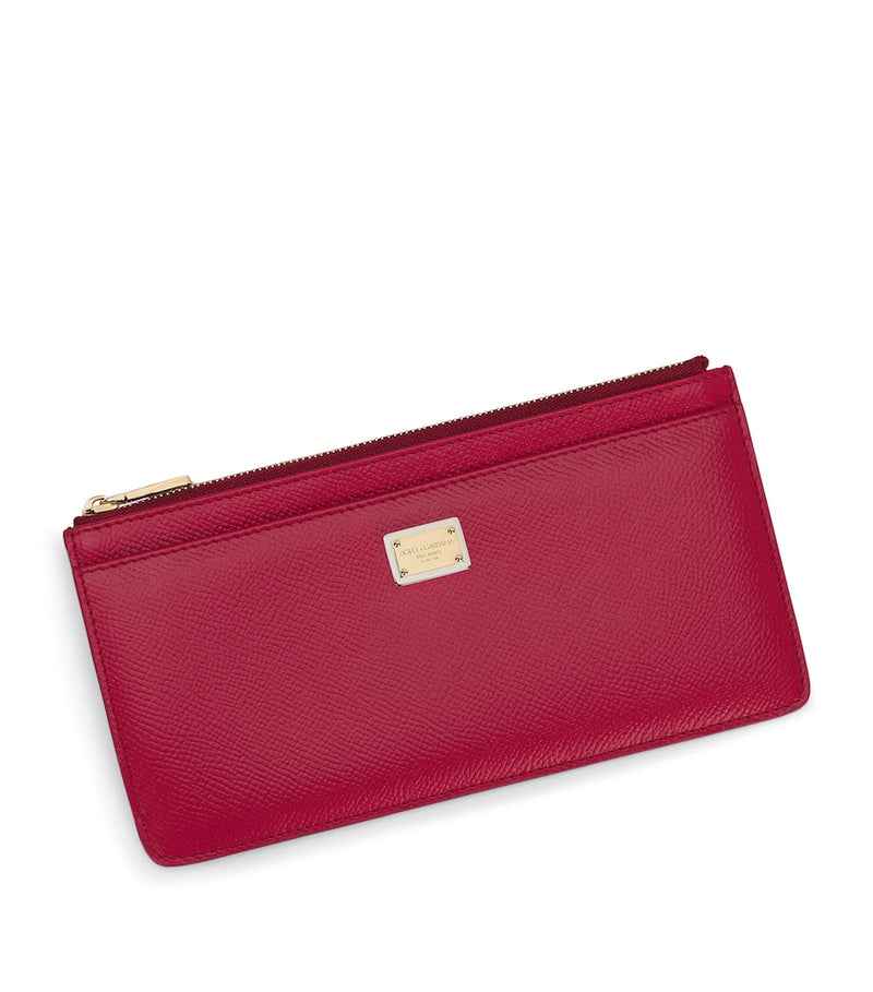 Dolce&Gabbana leather zip card holder with 8 card slots - British product