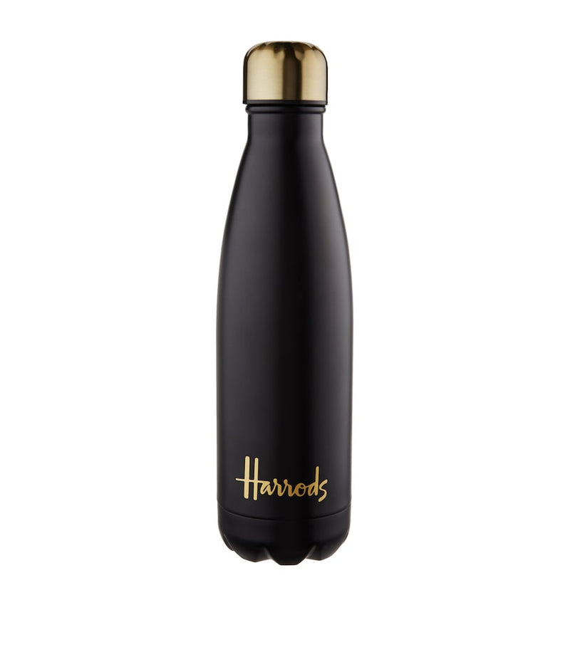 Harrods Black Logo water bottle 500ml, UK version
